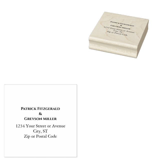 Gay Men Wedding Elegant Rainbow Gummistempel (Stempel)