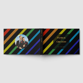 Gay Men Wedding Elegant Rainbow Photo Gästebuch