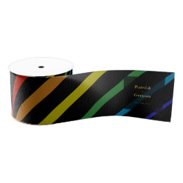 Gay Men Wedding Elegant Rainbow Ripsband