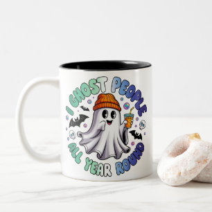 Gay MLM Lustiges Halloween – Ich vergraule Leute Zweifarbige Tasse