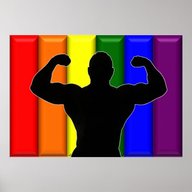 Gay Muscle Pride Poster (Vorne)