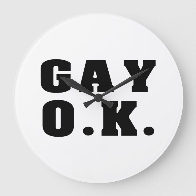 Gay O.K.  Große Wanduhr (Vorderseite)
