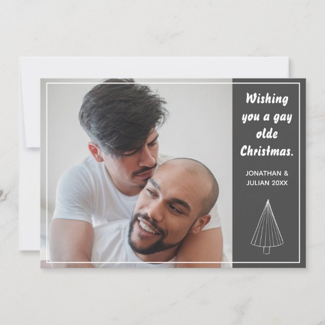 Gay Olde Christmas LGBTQ Chalkboard Weihnachten (Vorderseite)