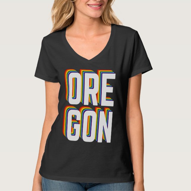 Gay Oregon Pride LGBTQ, Gay Pride , Queer Oregon R T-Shirt (Vorderseite)