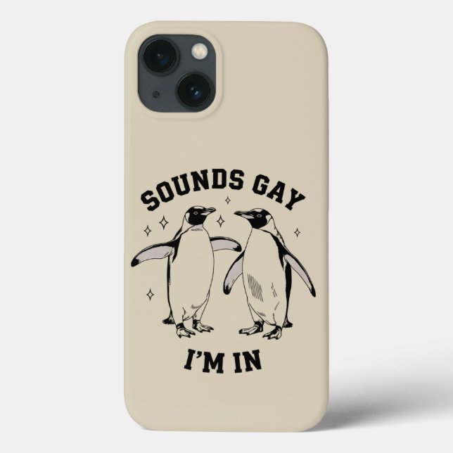Gay Penguin Sounds Gay I'm in Vintag Queen Lgbtq Case-Mate iPhone Hülle (Rückseite)