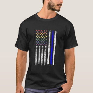 Gay Police Flag LGBT Rainbow Law Enforcement Gay C T-Shirt