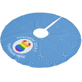 Gay Price Blonde Angel Hanukkah Flag Personalisier Polyester Weihnachtsbaumdecke