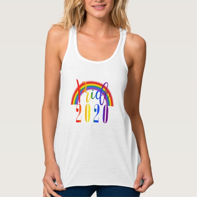 Gay Pride 2020 LGBT-Regenbogenfarben LGBTQ Tank Top (Vorderseite)
