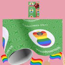 Gay Pride Afrikanischer Engel Weihnachtsflagge Per