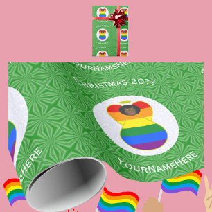 Gay Pride Afrikanischer Engel Weihnachtsflagge Per Geschenkpapier