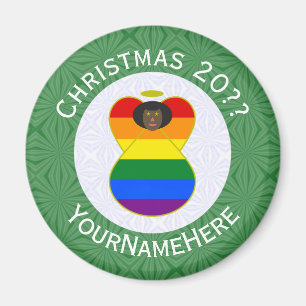 Gay Pride Afrikanischer Engel Weihnachtsflagge Per Magnet
