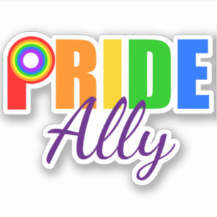 Gay Pride Ally LGBTQ Rainbow Alliance Aufkleber