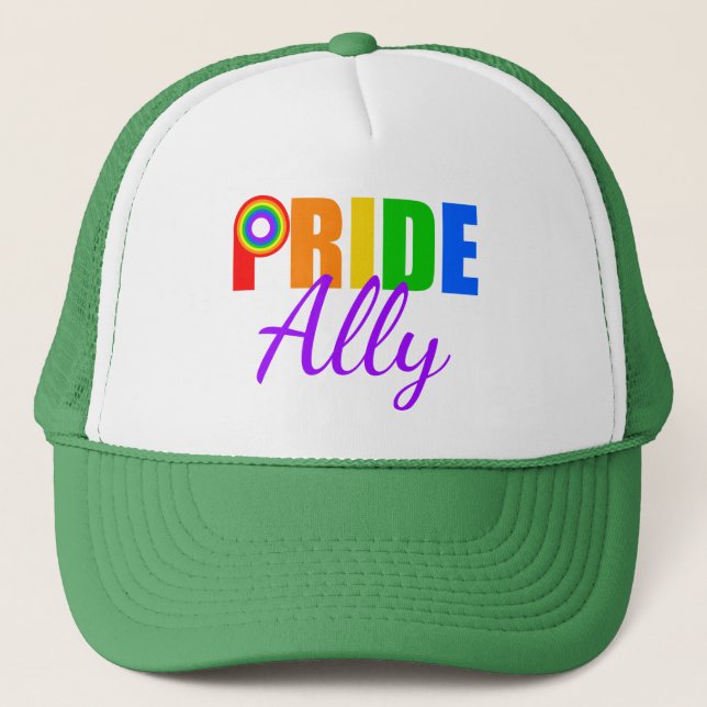 Gay Pride Ally Rainbow Truckerkappe (Vorderseite)