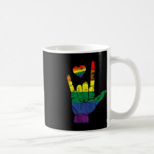 Gay Pride ASL Sign Languages LGBT Tägliche Aufmerk Kaffeetasse