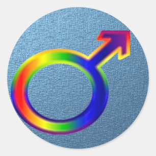 GAY PRIDE-AUFKLEBER RUNDER AUFKLEBER
