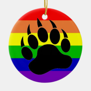 Gay Pride-Bärn-Tatze Keramikornament