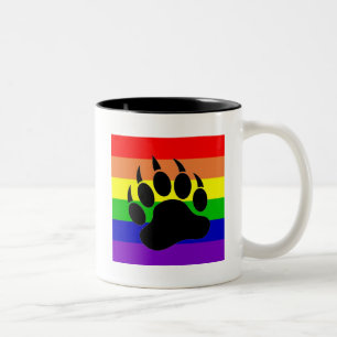 Gay Pride-Bärn-Tatze Zweifarbige Tasse