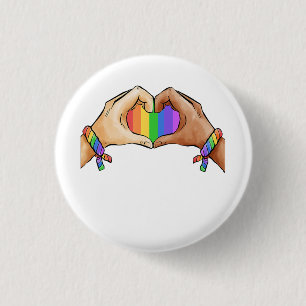 Gay Pride Bekleidung Lgbt Rainbow Flag T Herz Button