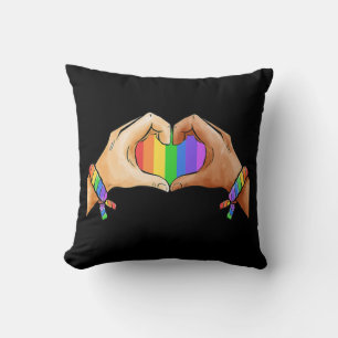 Gay Pride Bekleidung LGBT Regenbogen Flag Herzensv Kissen