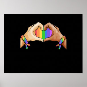 Gay Pride Bekleidung LGBT-Regenbogenflagge Herz Un Poster