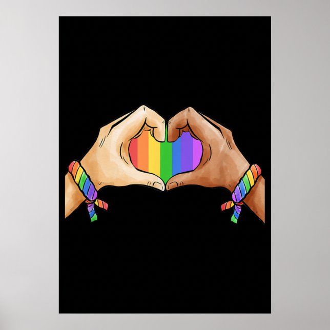 Gay Pride Bekleidung LGBT Regenbogenflagge Monat Poster (Vorne)
