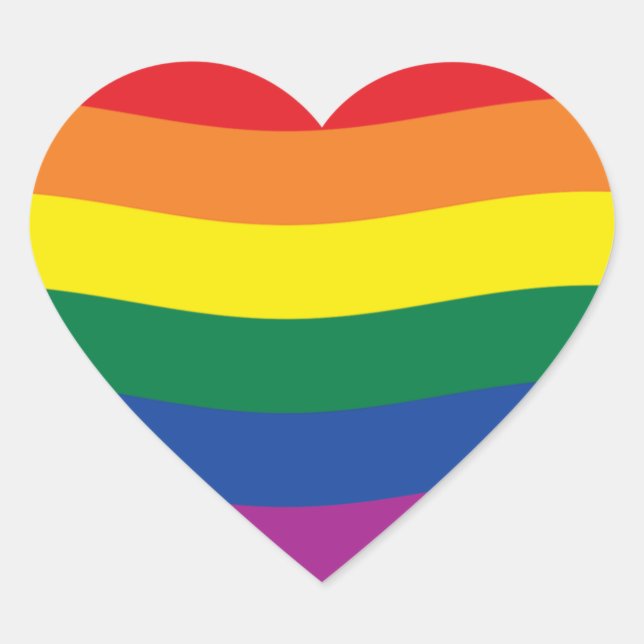 Gay Pride-Bewegungs-Flag Herzsticker Herz-Aufkleber (Vorderseite)