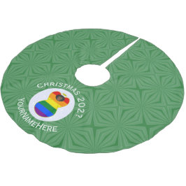 Gay Pride Black Angel Flag Weihnachten Personalisi Polyester Weihnachtsbaumdecke