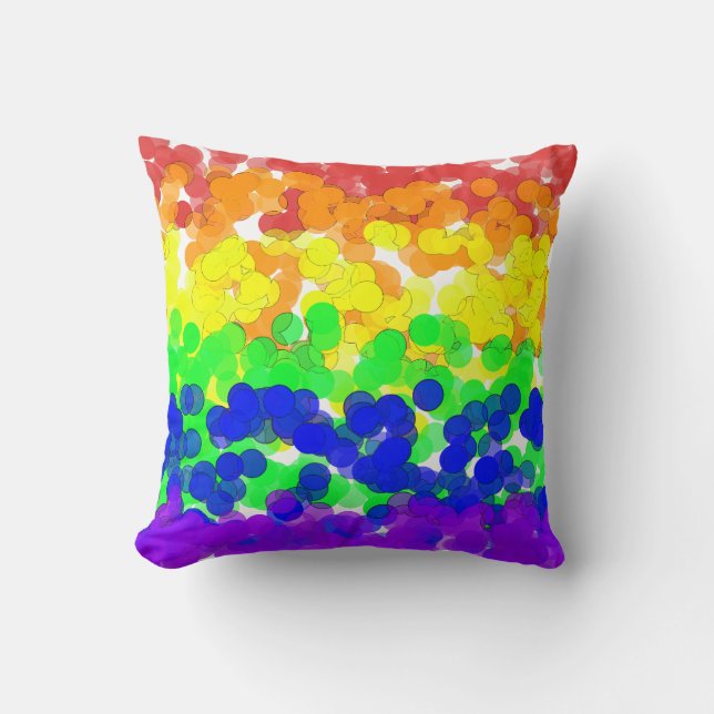 Gay Pride Bokeh Flag Kissen (Vorderseite)