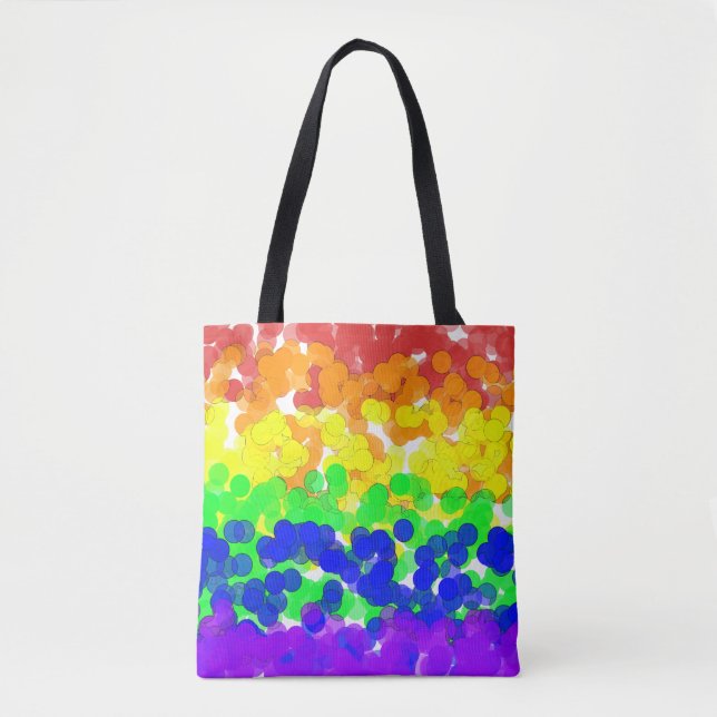 Gay Pride Bokeh Flag Necklace (Vorderseite)