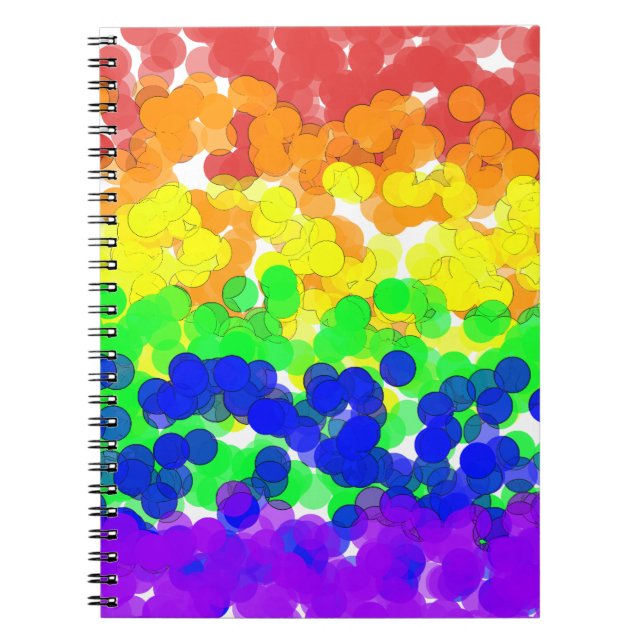 Gay Pride Bokeh Flag Notizblock (Vorderseite)