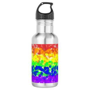 Gay-Pride-Bokeh-Flagge Edelstahlflasche