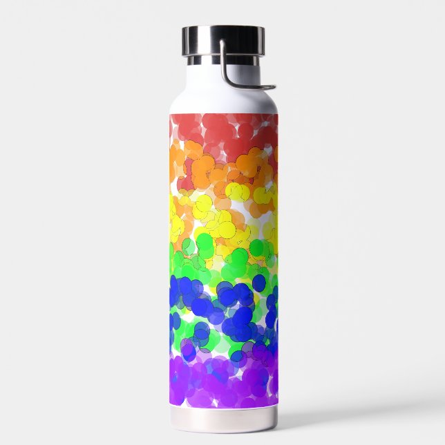 Gay-Pride-Bokeh-Flagge Trinkflasche (Links)