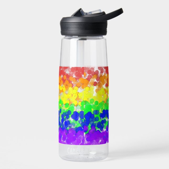 Gay-Pride-Bokeh-Flagge Trinkflasche (Links)