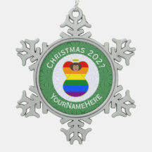 Gay Pride Braune Haut Engel Weihnachtsflagge Perso