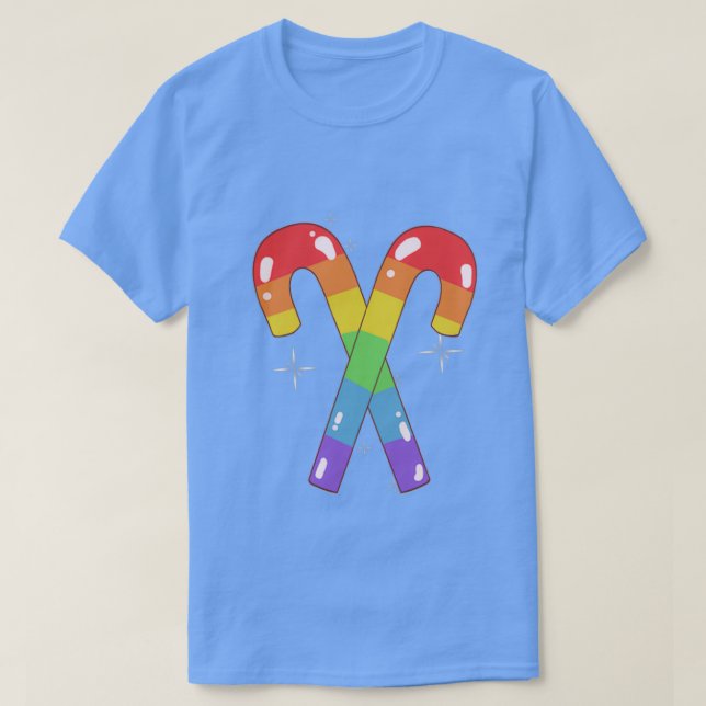 Gay Pride Candy Cane T-Shirt (Design vorne)