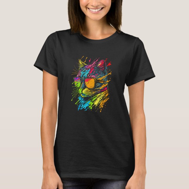 Gay Pride Cat Animal  Pride Month Cute Equality LG T-Shirt (Vorderseite)