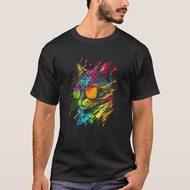 Gay Pride Cat Animal  Pride Month Cute Equality LG T-Shirt (Vorderseite)