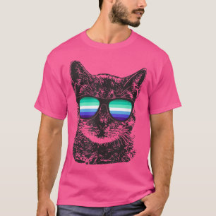 Gay Pride Cat LGBT Sonnenbrille T-Shirt