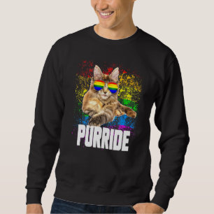 Gay Pride Cat Purride Gay Lesbian Lgbtq Lgbt Sweatshirt