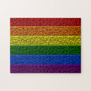 Gay Pride-Chrome-Flagge Puzzle