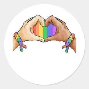 Gay ?Pride Closing Lgbt Rainbow Runder Aufkleber