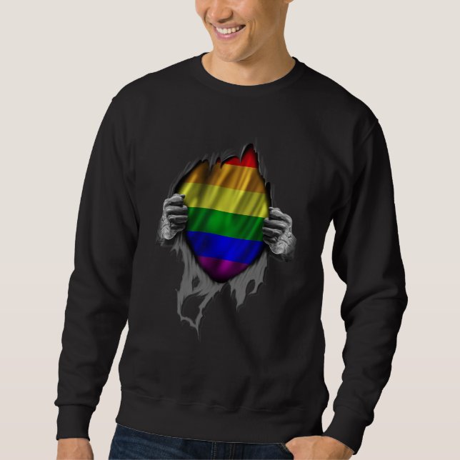 Gay Pride Clothing LGBT Rainbow Flag LGBT Pride Sweatshirt (Vorderseite)