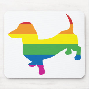 Gay Pride Dackel/Dackel Mousepad