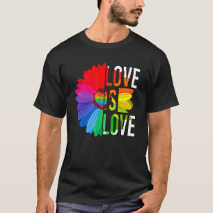 Gay Pride Daisy Rainbow Lgbt Liebe ist Liebe Lgbtq T-Shirt