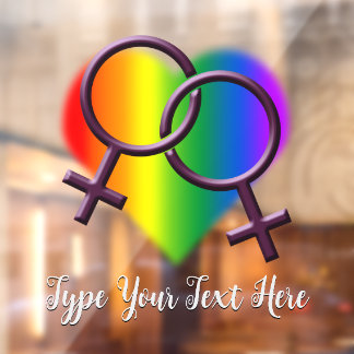 Gay Pride Decal Personalisiert Rainbow Window Fensteraufkleber