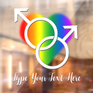 Gay Pride Decal Personalisiert Rainbow Window Fensteraufkleber