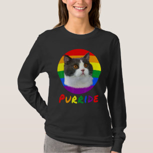 Gay Pride der Lgbt Cat Purride Flag Monat T-Shirt