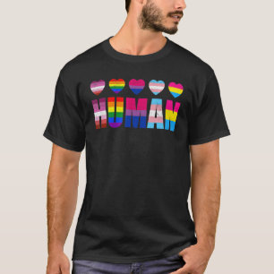 Gay Pride der menschlichen Flagge Monat Transgende T-Shirt
