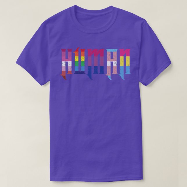 Gay Pride der menschlichen Flaggen LGBTQI Preis Mo T-Shirt (Design vorne)
