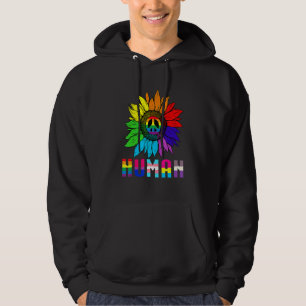 Gay Pride der menschlichen Sonnenblume Rainbow Lgb Hoodie